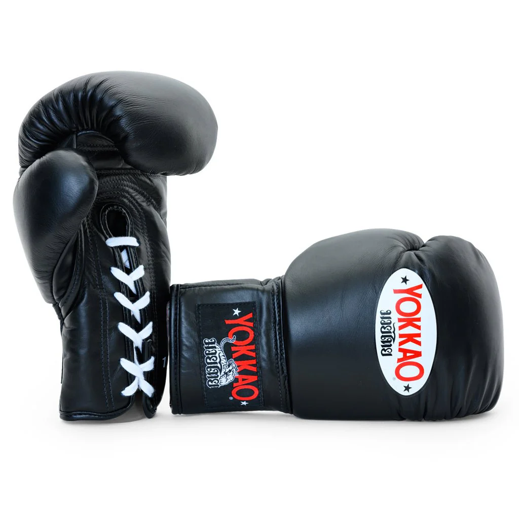 Matrix Black Lace Up Boxing Gloves - Image 3