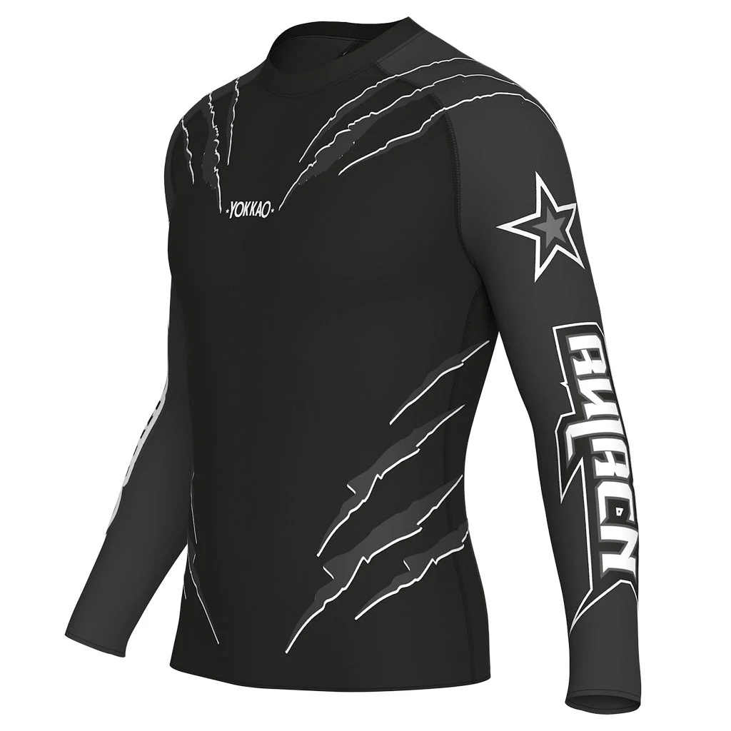 Scratch Compression Rashguard Long Sleeve Shirts - Image 10