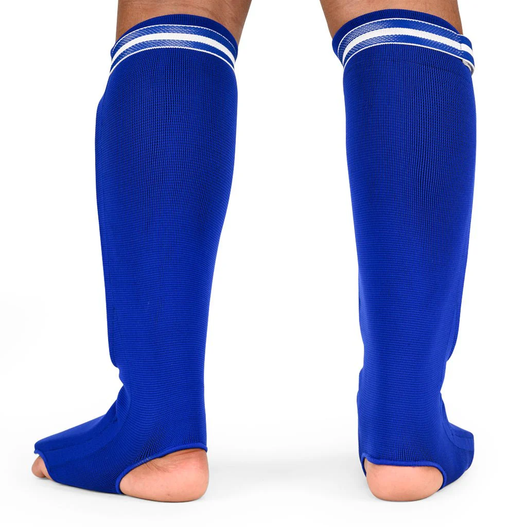 Kids Cotton Shin Guards Blue - Image 3